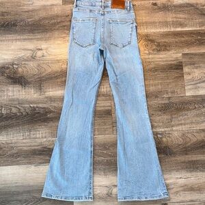Zara Light Blue Flared Women Jeans